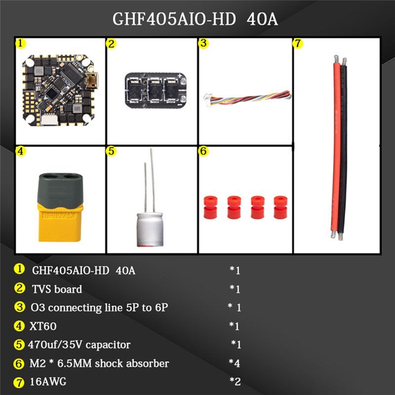 F405 Flight Controller - ABTI-GHF405AIO-HD 40A AIO Uçuş Kontrol Cihazı,