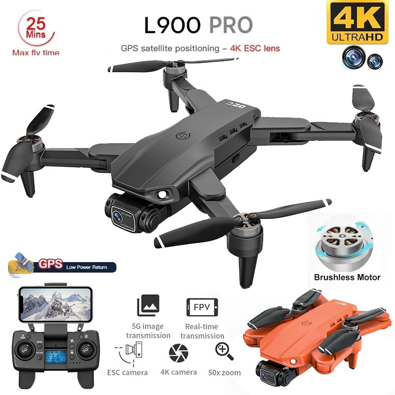 L900 Pro GPS Drone 4K profesyo - Brushed Drone Motor incelemesi ve fiyatı