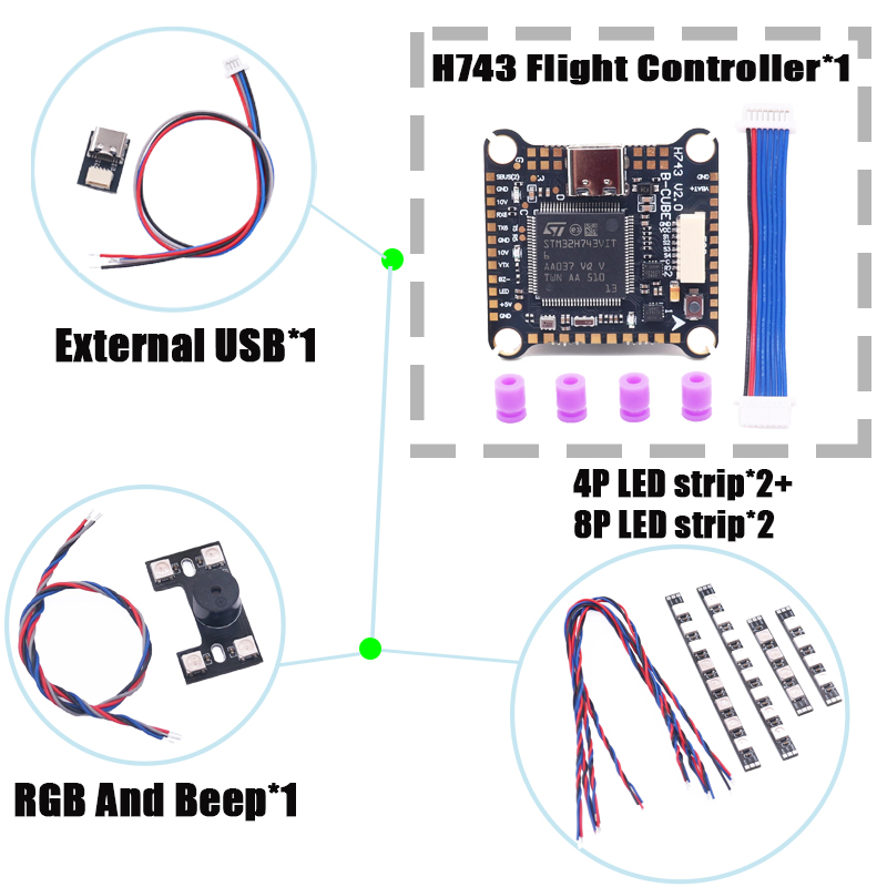 RCtoSky F4V3S PLUS F722 F745 H - F722 Flight Controller incelemesi ve fiyatı