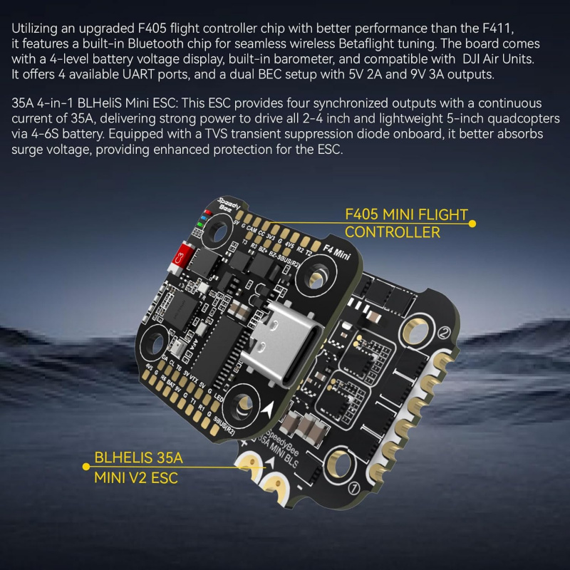 F405 Mini Stack BLS 35A 4'ü 1  - F405 Flight Controller incelemesi ve fiyatı
